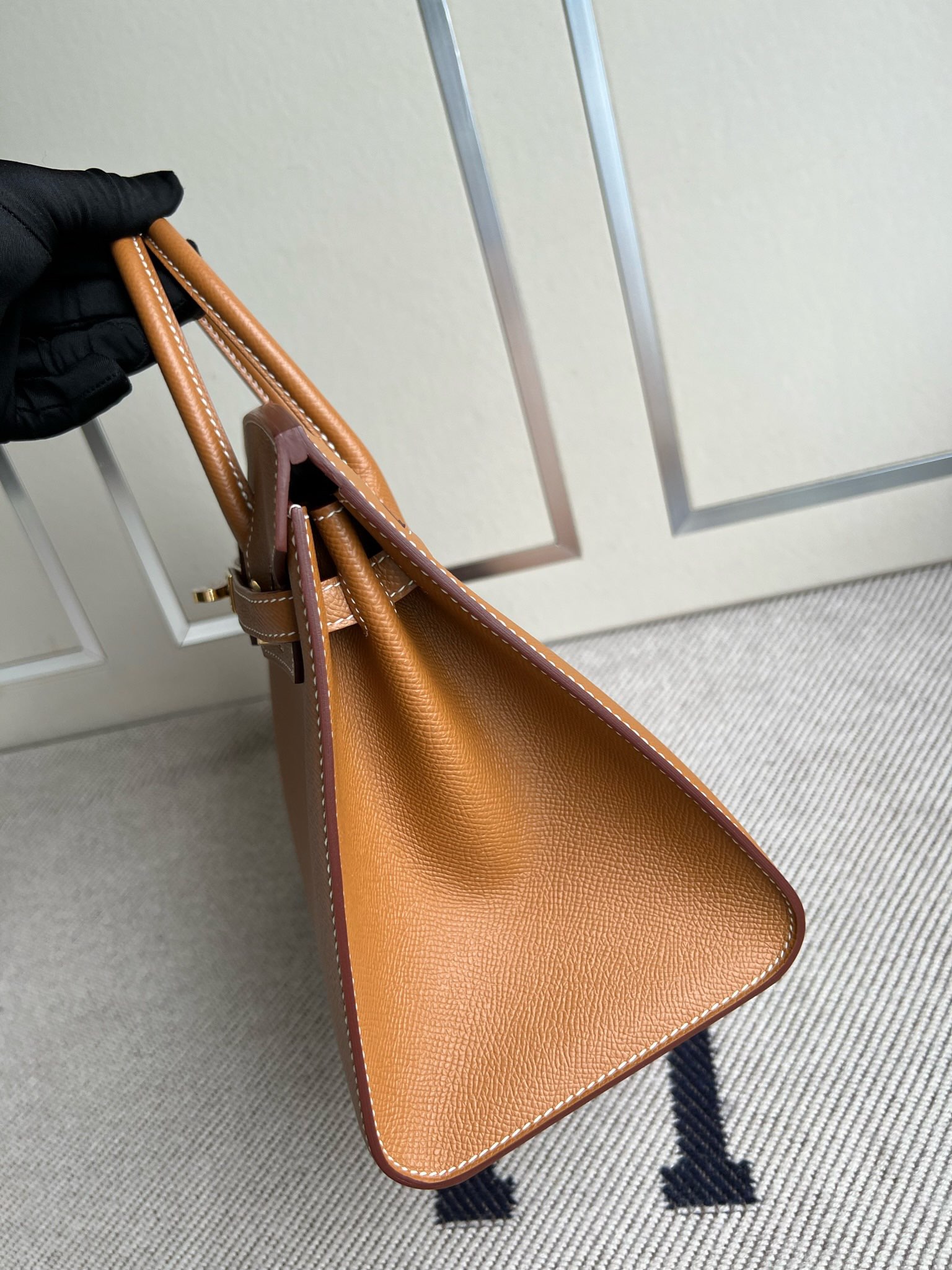 에르메스 버킨백25 골드브라운 금장 앱송